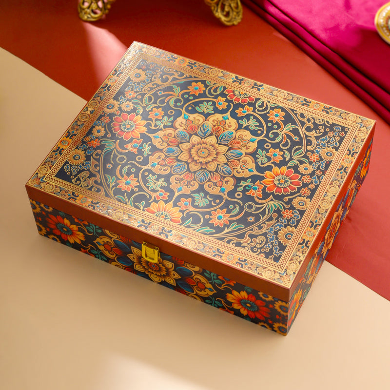Premium Brass Chowki & Ganesh Conch House Warming Gift Hamper