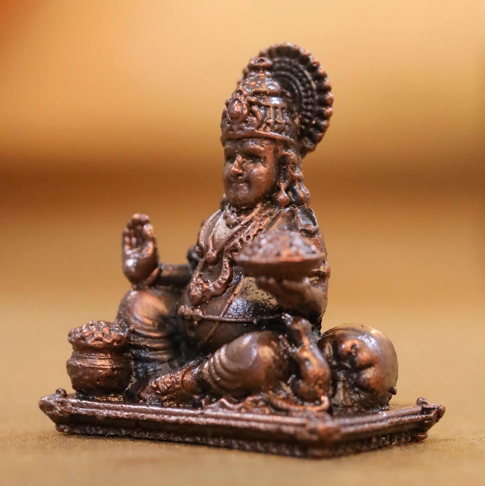 Copper Kuber Maharaj Idol (2 Inch)