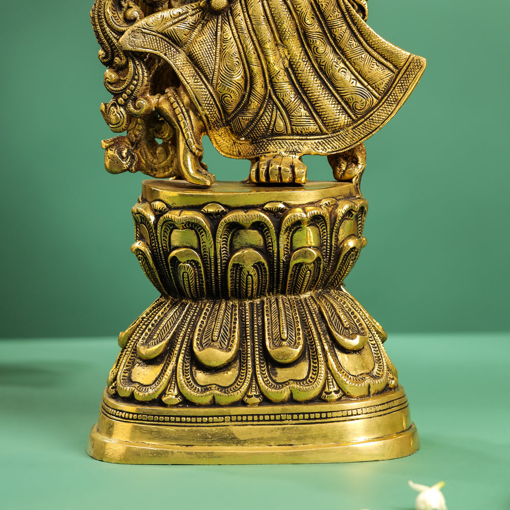 Brass Goddess Radha Statue (30 Inch)