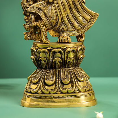Brass Goddess Radha Statue (30 Inch)