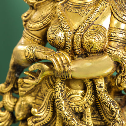 Brass Goddess Radha Statue (30 Inch)