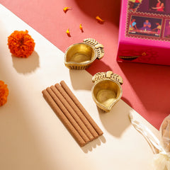 Brass Diya Pair Festive Gift Hamper