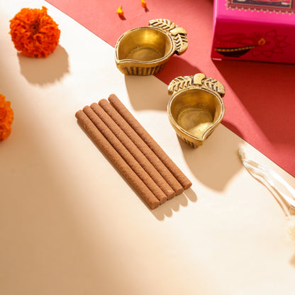 Brass Diya Pair Festive Gift Hamper