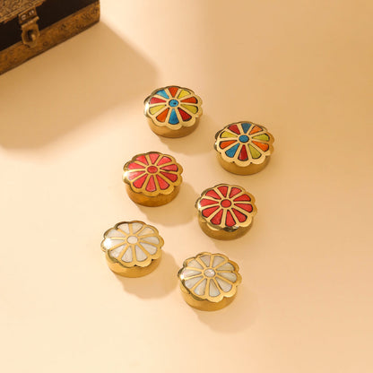 Brass Shell Flower Jewellery Box Pair (3 in 1)