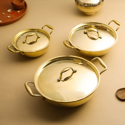 Brass Kadhai With Lid