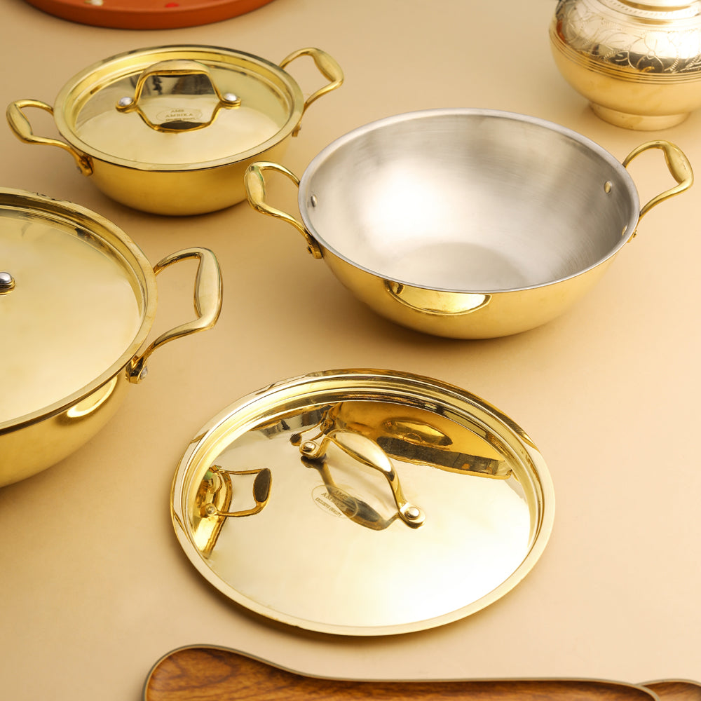 Brass Kadhai With Lid