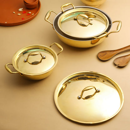 Brass Kadhai With Lid