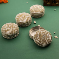 Pearl kumkum Box Set Of Four (2 Inch)