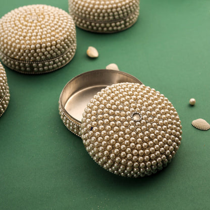 Pearl kumkum Box Set Of Four (2 Inch)