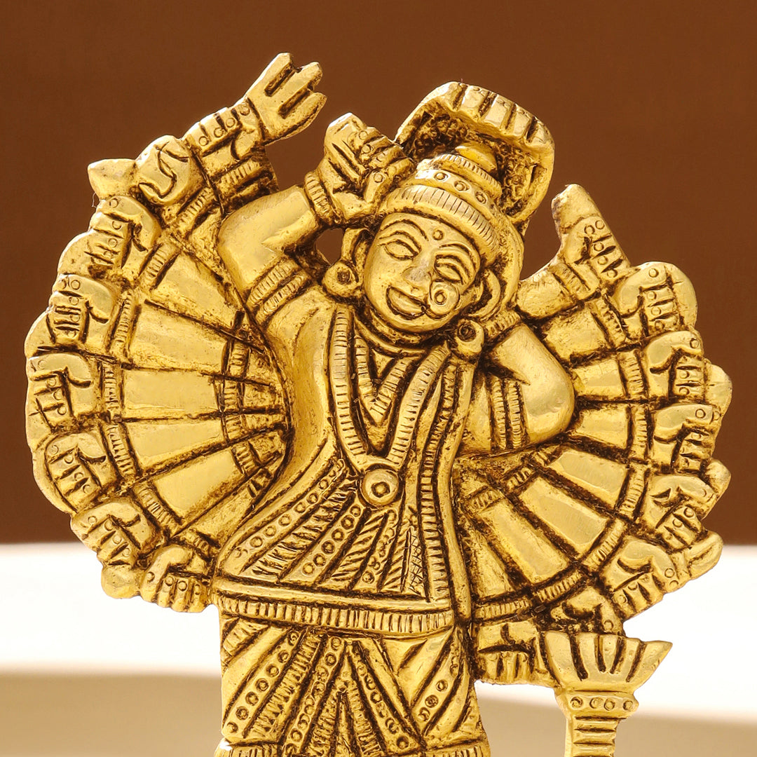 Brass Goddess Saptashrungi Idol (4.5 Inch)