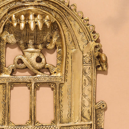 Brass Handcarved Prabhavali Frame (10 Inch)