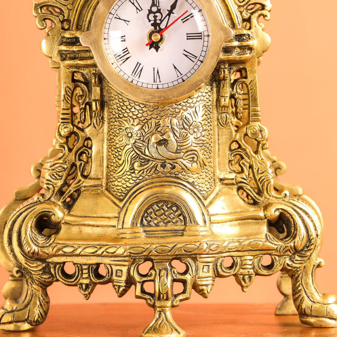 Brass Vintage Table Clock/Watch (14 Inch)