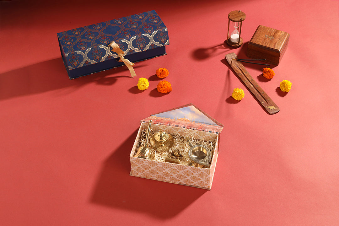 Brass Ganesha Idol & Handbell Corporate/Gift Hamper