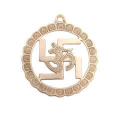 BRASS SWASTIK OM WALL HANGING