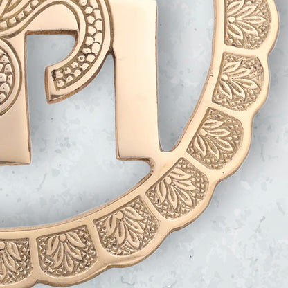 BRASS SWASTIK OM WALL HANGING