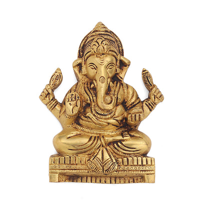 Brass Ganesha Wall Hanging (6 Inch)