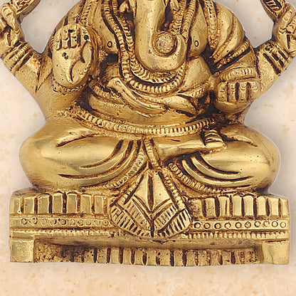 Brass Ganesha Wall Hanging (6 Inch)