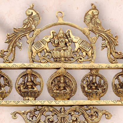 Brass Ashtalakshmi Wall hanging  (12 Inch)