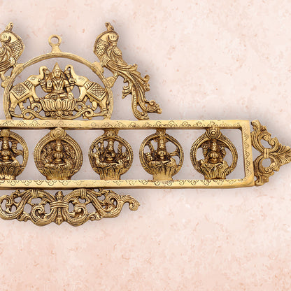 Brass Ashtalakshmi Wall hanging  (12 Inch)