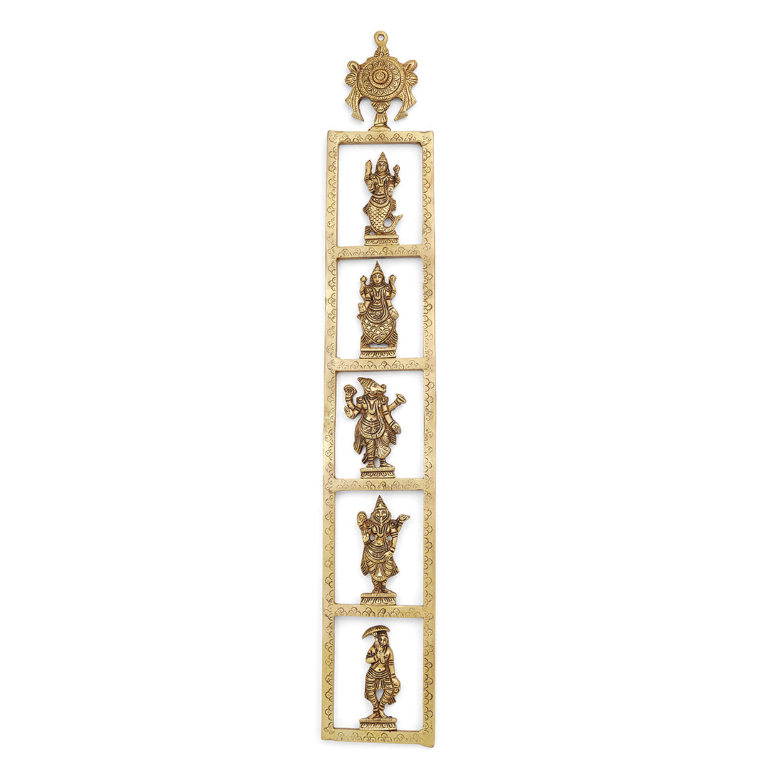 Brass Dashavatara / Vishnu Avatar Wall Hanging Set