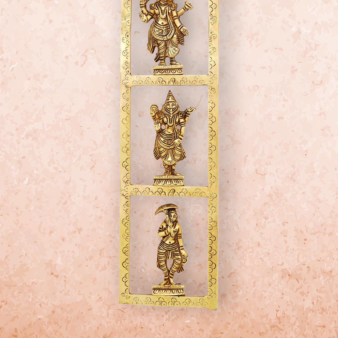 Brass Dashavatara / Vishnu Avatar Wall Hanging Set