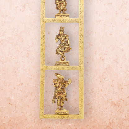 Brass Dashavatara / Vishnu Avatar Wall Hanging Set