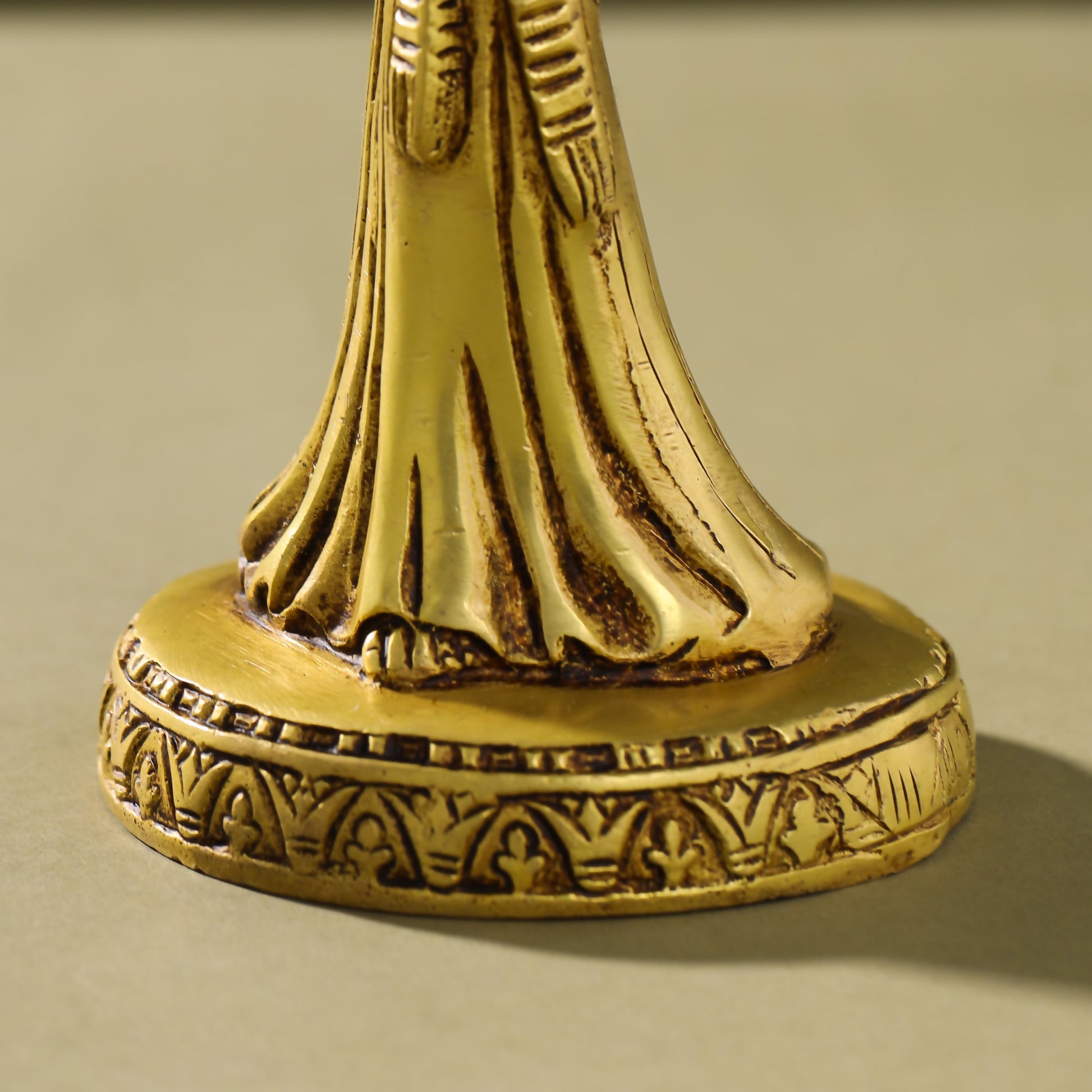 Brass Egyptian Goddess Isis Candle Holder (11.5 Inch)