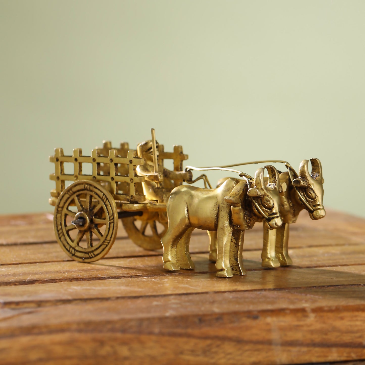 Brass Double Bullock Cart (2 Inch)