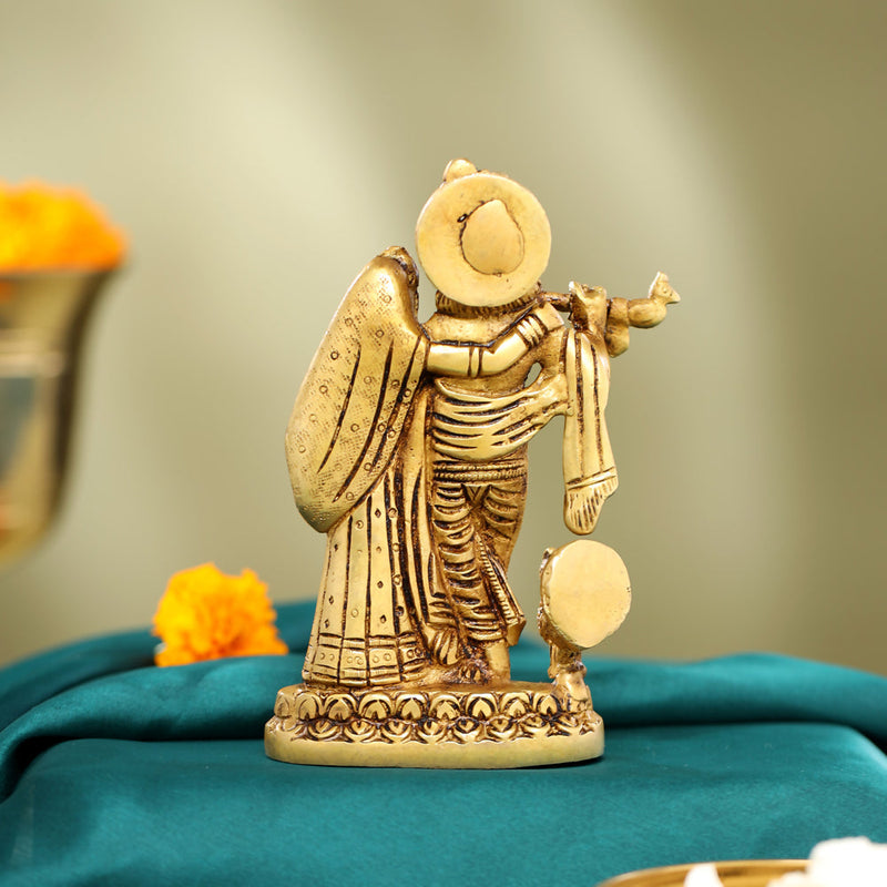 Brass Radha Krishna Idol (6 Inch)
