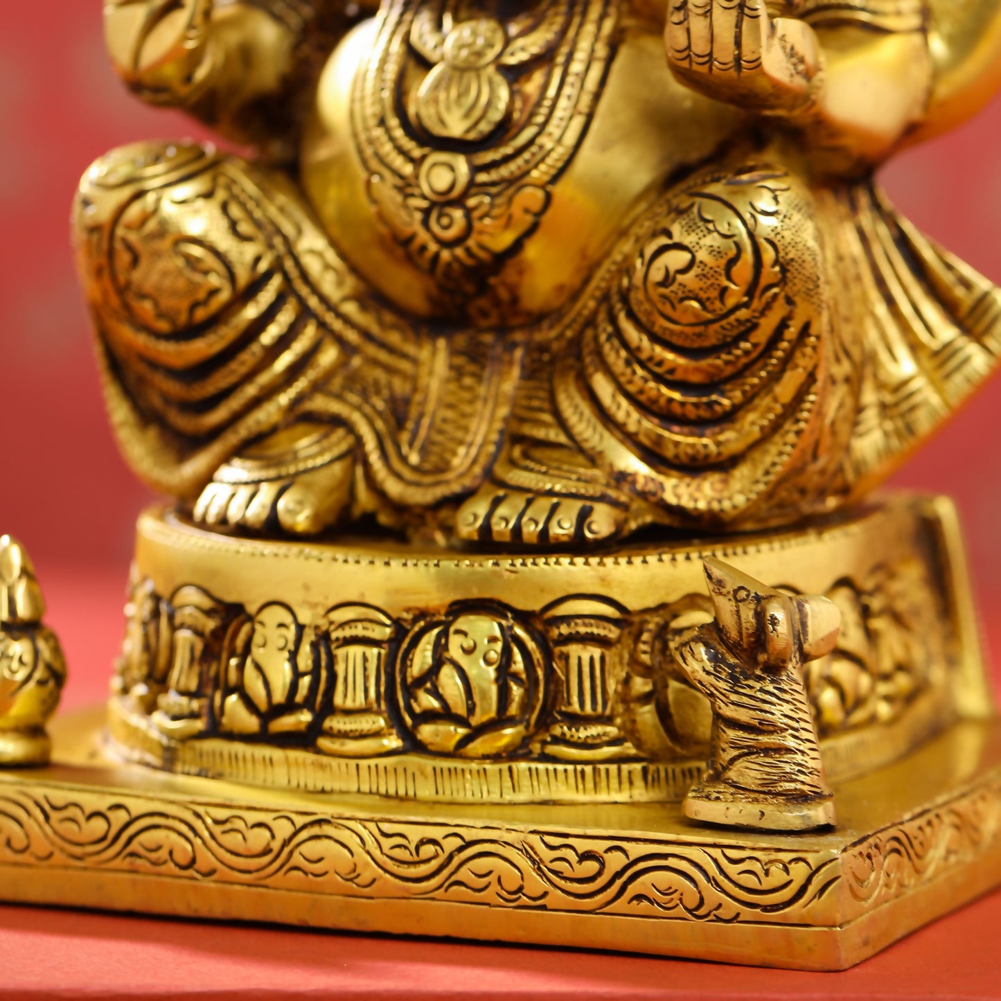 Brass Lord Ganesha Idol (9.5 Inch)