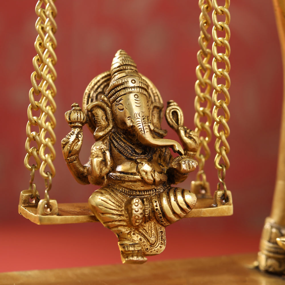 Brass Lord Ganesha Swing/Jhula (10 Inch)