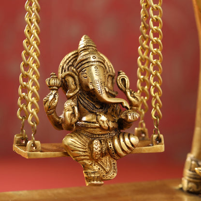 Brass Lord Ganesha Swing/Jhula (10 Inch)