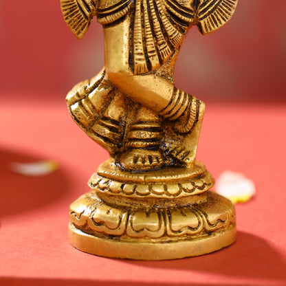 Brass Lord Krishna Idol (6.5 Inch)