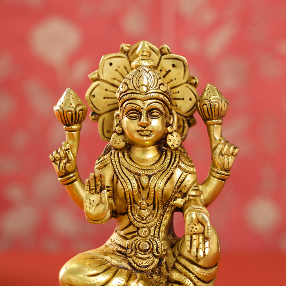 Brass Ganesha Lakshmi Saraswati set (8 Inch)