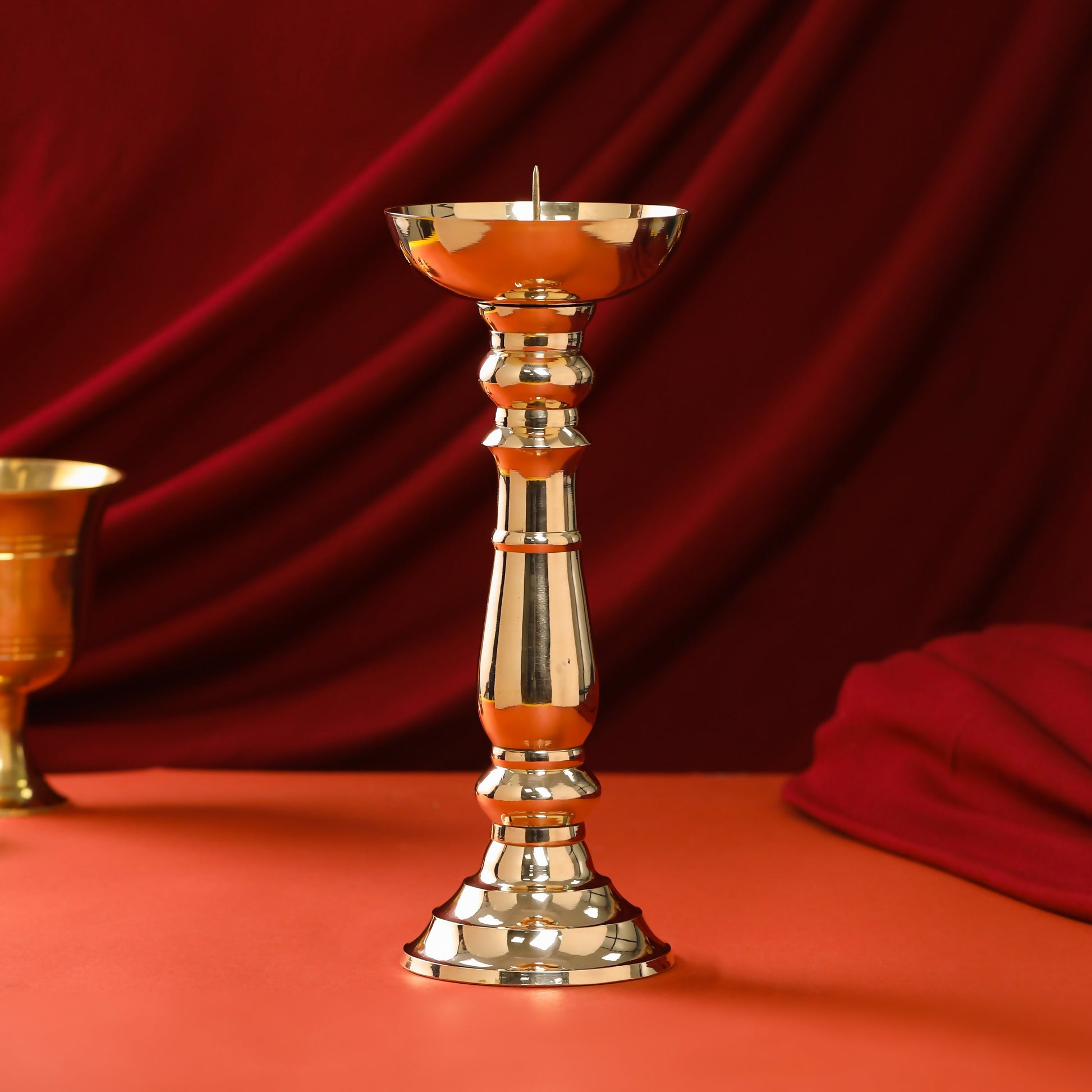 Brass Candle Stand Holder (12 Inch)