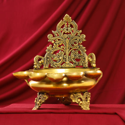 Brass Handcarved Urli Bowl (12 Inch)