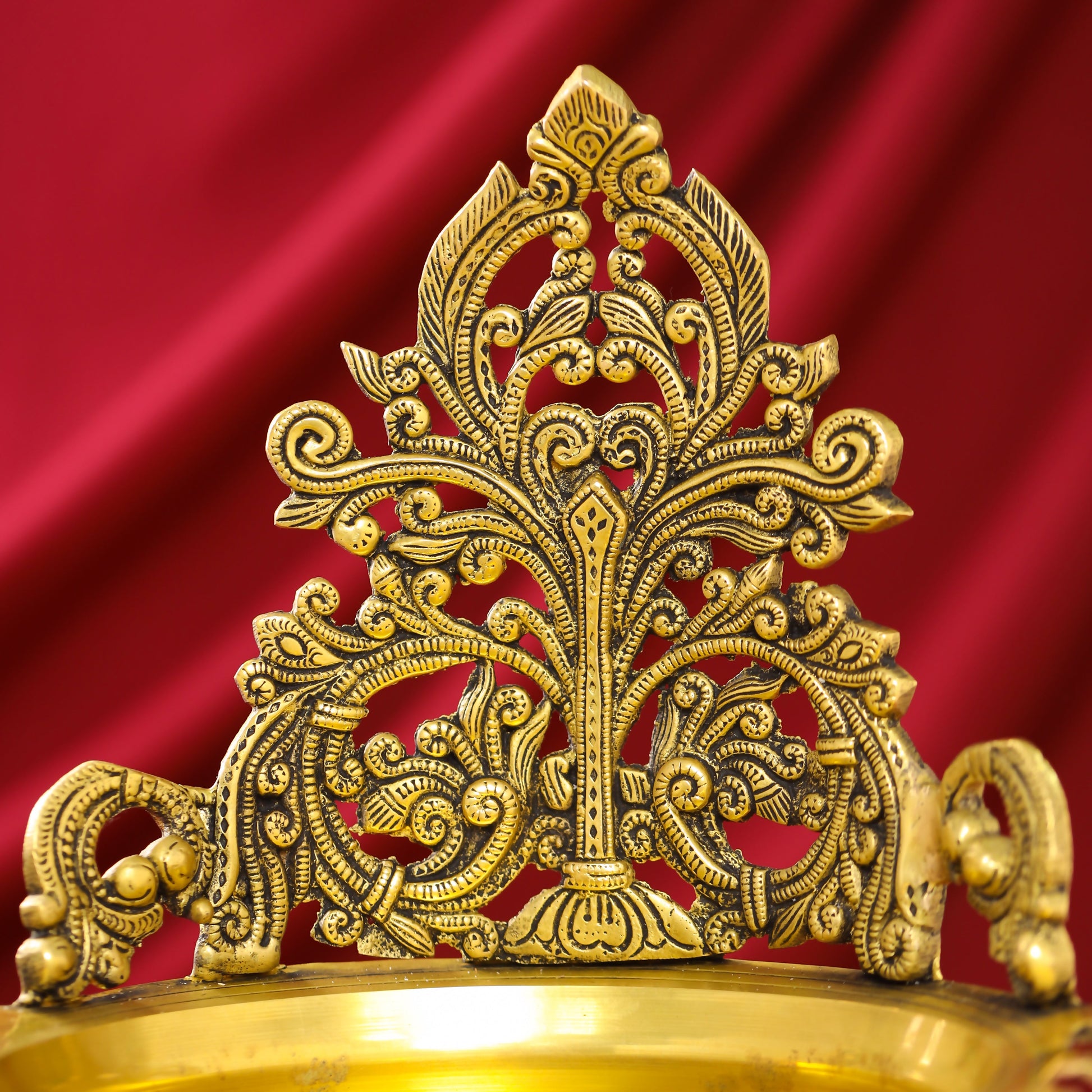 Brass Handcarved Urli Bowl (12 Inch)