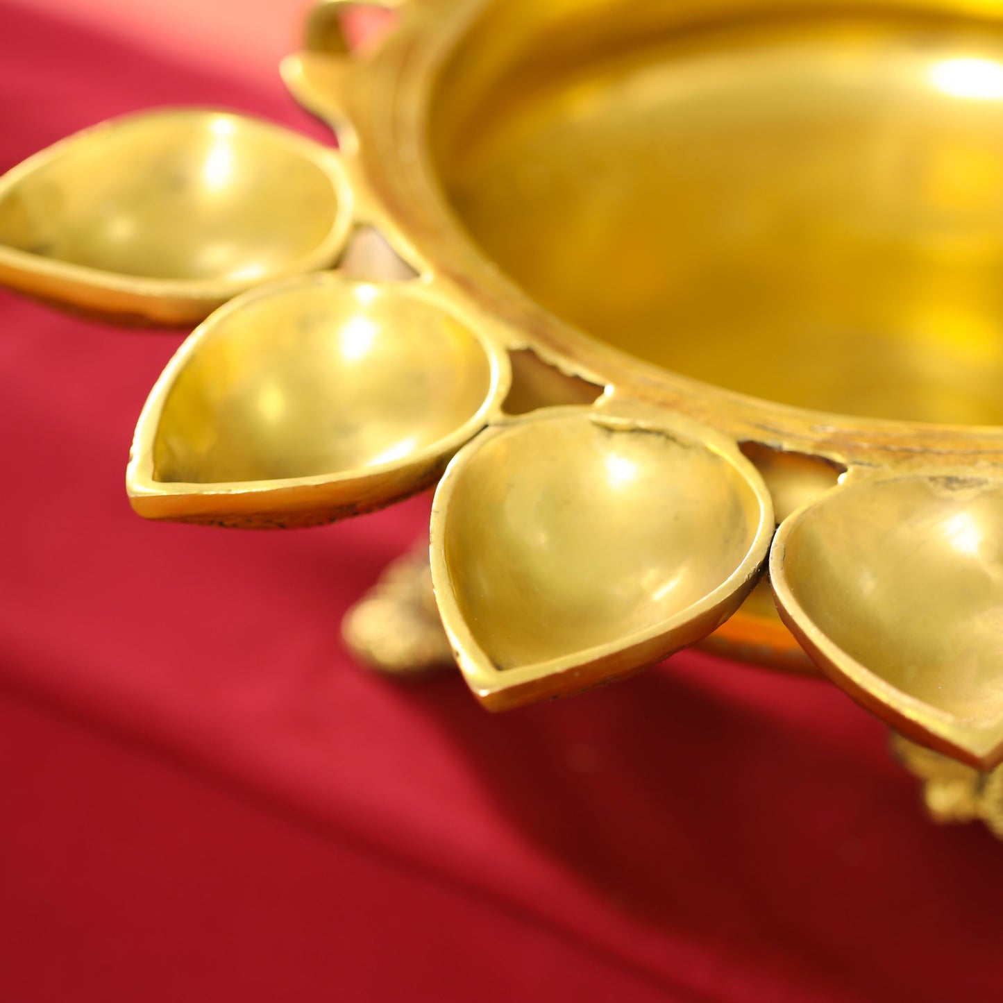 Brass Handcarved Urli Bowl (12 Inch)