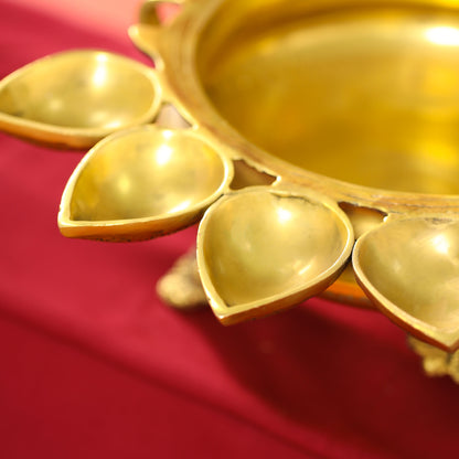 Brass Handcarved Urli Bowl (12 Inch)