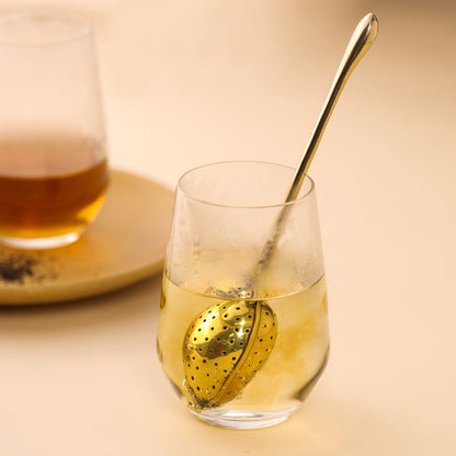 Brass Plain Handle Tea Infuser (7.5 Inch)