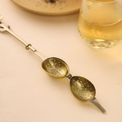 Brass Flower Handle Tea Infuser (1 Inch)