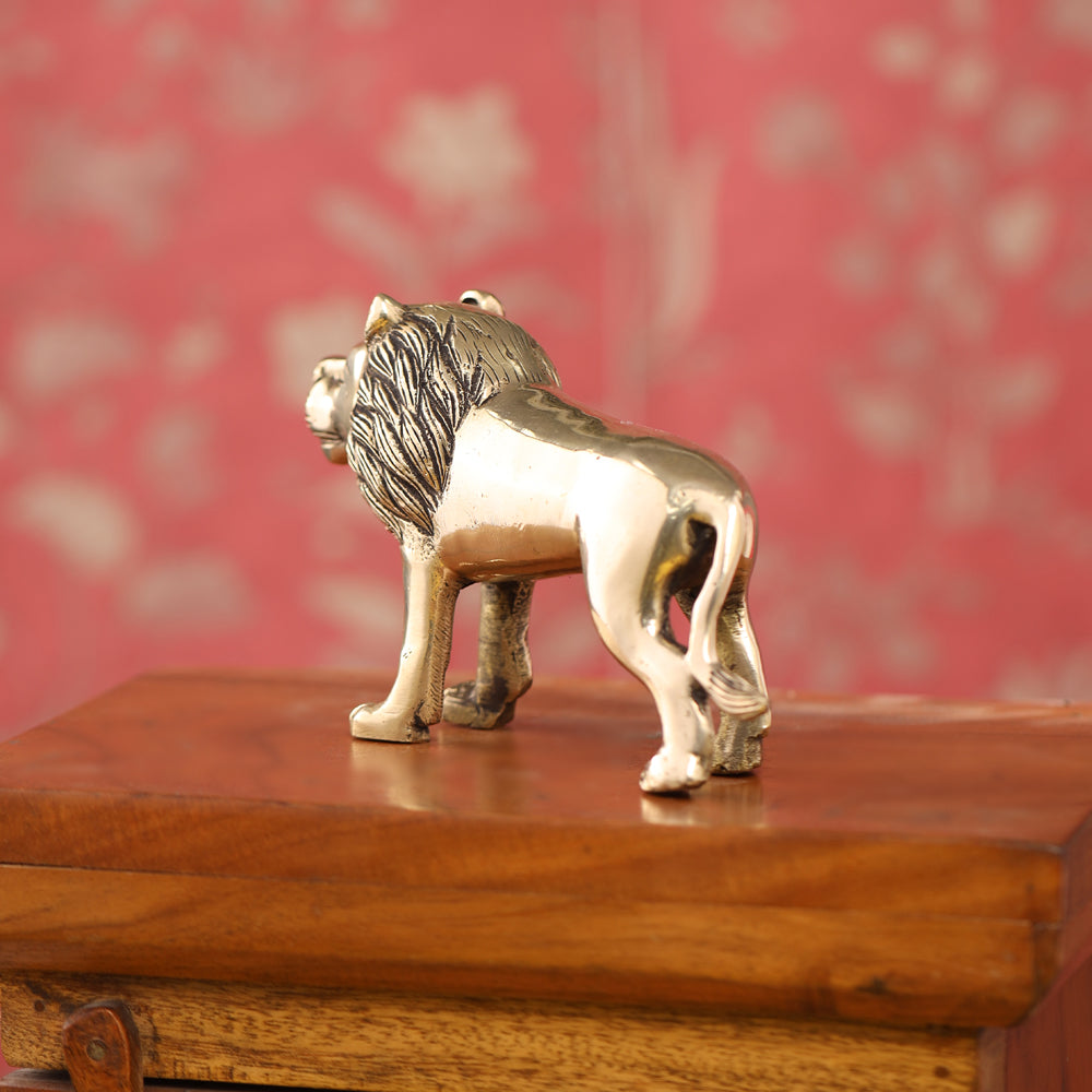Brass Lion Statue (3.5 Inch)