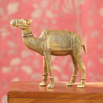 Brass Standing Camel Statue