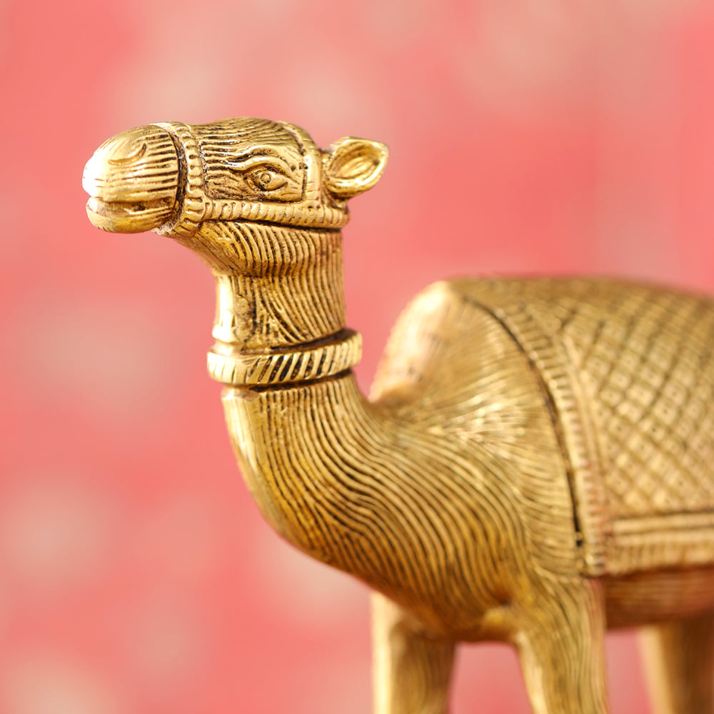 Brass Standing Camel Statue