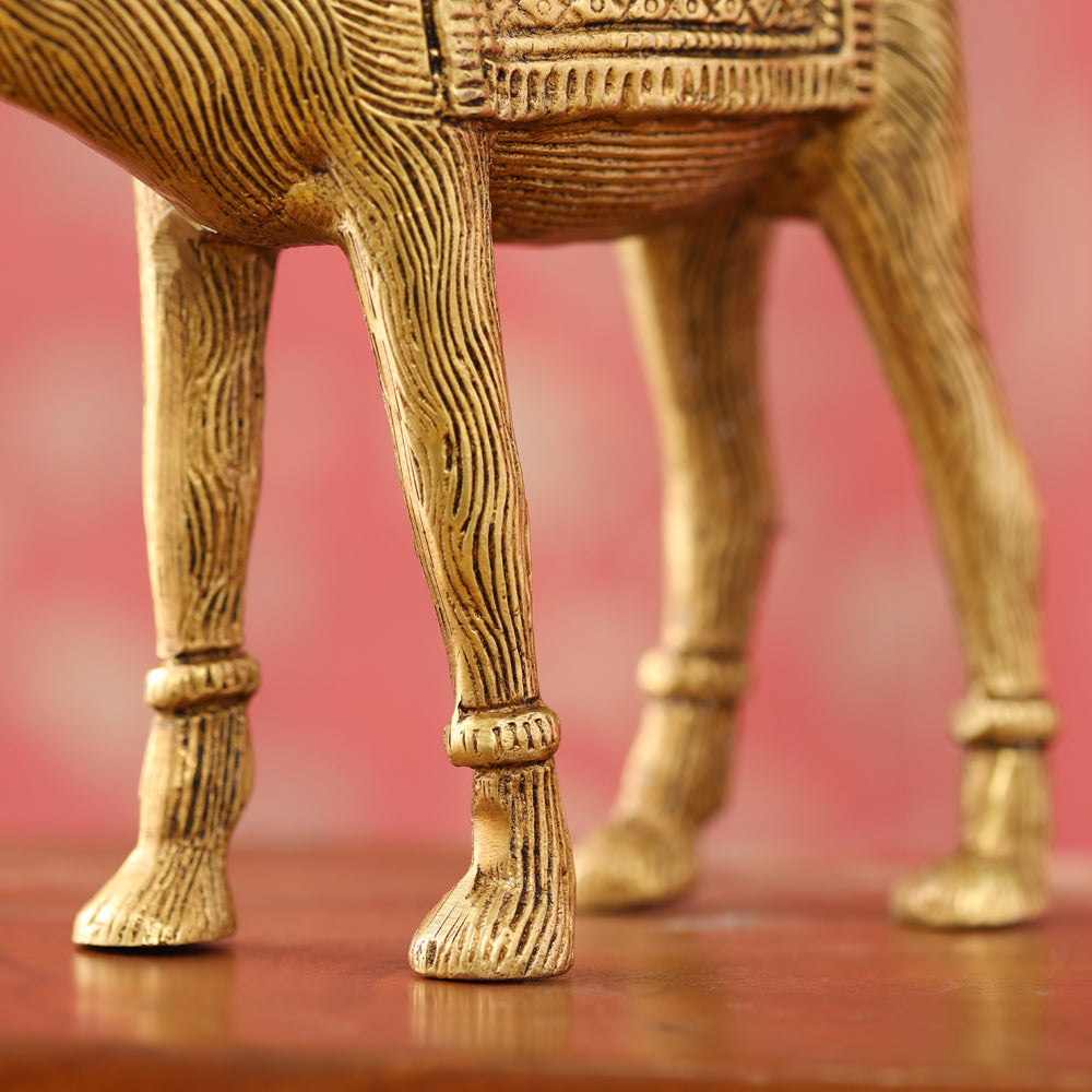 Brass Standing Camel Statue