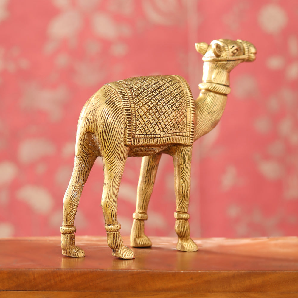 Brass Standing Camel Statue