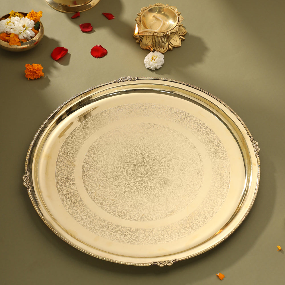 Brass Traditional Pooja Thal