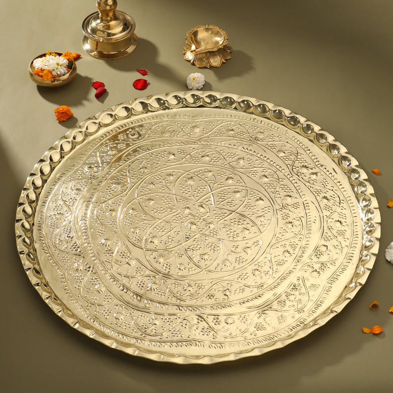 Brass Traditional Pooja Thal
