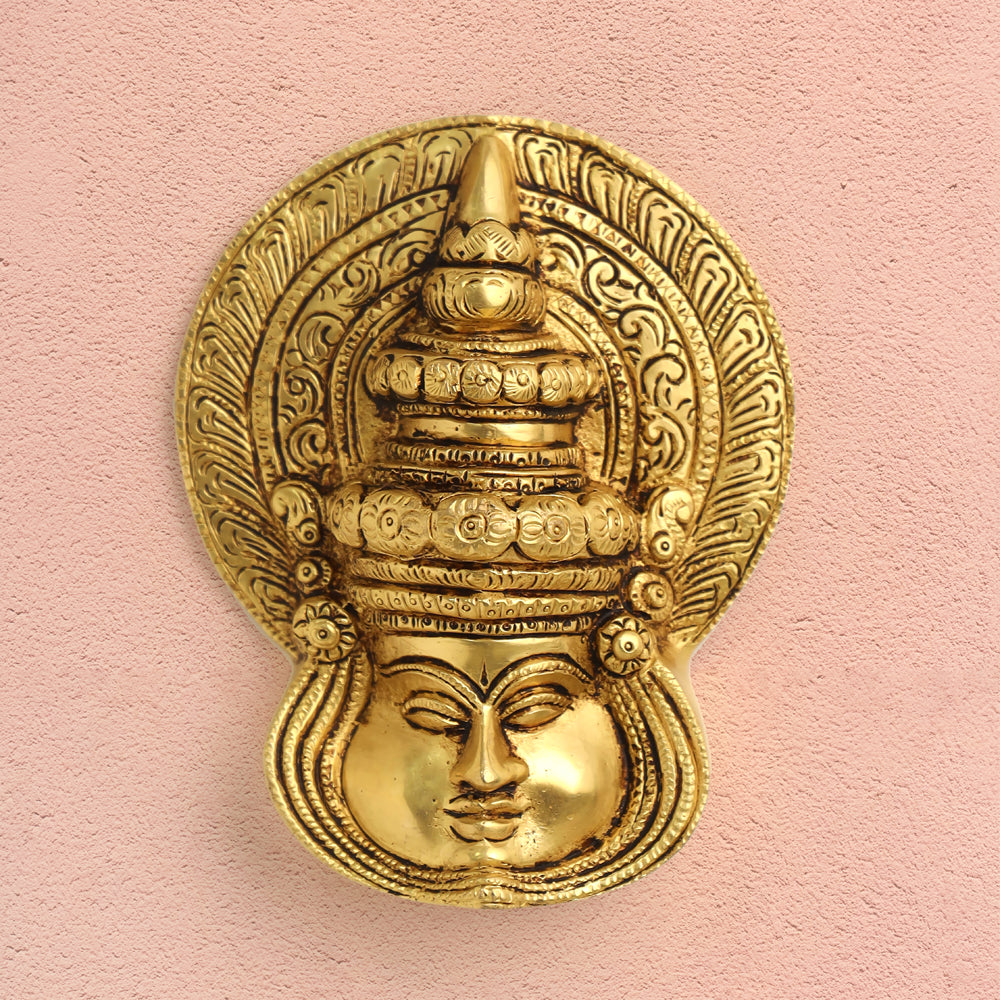 Brass Kathakali Wall Hanging (5.5 Inch)