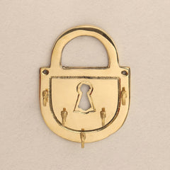 Brass Lock Wall Key Holder (5.5 Inch)
